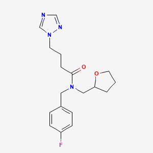 N-(4-fluorobenzyl)-N-(tetrahydrofuran-2-ylmethyl)-4-(1H-1,2,4-triazol-1-yl)butanamide