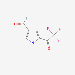 B590610 1-methyl-5-(2,2,2-trifluoroacetyl)-1H-pyrrole-3-carbaldehyde CAS No. 128887-03-6