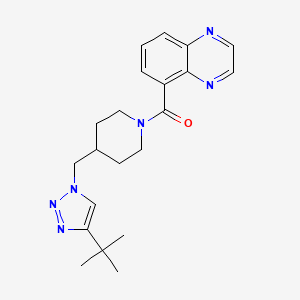 molecular formula C21H26N6O B5906127 5-({4-[(4-tert-butyl-1H-1,2,3-triazol-1-yl)methyl]piperidin-1-yl}carbonyl)quinoxaline 