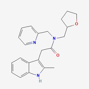 2-(2-methyl-1H-indol-3-yl)-N-(pyridin-2-ylmethyl)-N-(tetrahydrofuran-2-ylmethyl)acetamide