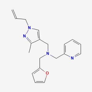 molecular formula C19H22N4O B5906161 1-(1-allyl-3-methyl-1H-pyrazol-4-yl)-N-(2-furylmethyl)-N-(pyridin-2-ylmethyl)methanamine 