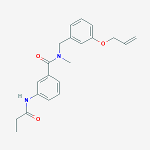 molecular formula C21H24N2O3 B5906169 N-[3-(allyloxy)benzyl]-N-methyl-3-(propionylamino)benzamide 