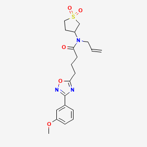 molecular formula C20H25N3O5S B5906174 N-allyl-N-(1,1-dioxidotetrahydro-3-thienyl)-4-[3-(3-methoxyphenyl)-1,2,4-oxadiazol-5-yl]butanamide 