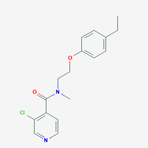 molecular formula C17H19ClN2O2 B5906175 3-chloro-N-[2-(4-ethylphenoxy)ethyl]-N-methylisonicotinamide 