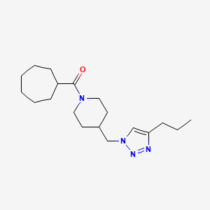 1-(cycloheptylcarbonyl)-4-[(4-propyl-1H-1,2,3-triazol-1-yl)methyl]piperidine