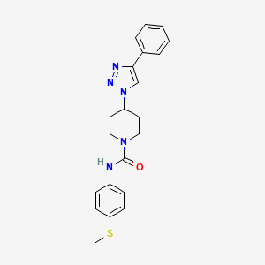 molecular formula C21H23N5OS B5906242 N-[4-(methylthio)phenyl]-4-(4-phenyl-1H-1,2,3-triazol-1-yl)piperidine-1-carboxamide 
