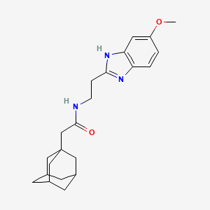 molecular formula C22H29N3O2 B5906251 2-(1-adamantyl)-N-[2-(6-methoxy-1H-benzimidazol-2-yl)ethyl]acetamide 