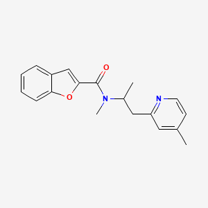 molecular formula C19H20N2O2 B5906256 N-methyl-N-[1-methyl-2-(4-methylpyridin-2-yl)ethyl]-1-benzofuran-2-carboxamide 