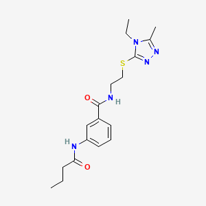 molecular formula C18H25N5O2S B5906261 3-(butyrylamino)-N-{2-[(4-ethyl-5-methyl-4H-1,2,4-triazol-3-yl)thio]ethyl}benzamide 