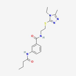 3-(butyrylamino)-N-{2-[(4-ethyl-5-methyl-4H-1,2,4-triazol-3-yl)thio]ethyl}benzamide