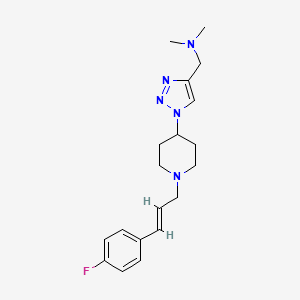 molecular formula C19H26FN5 B5906268 1-(1-{1-[(2E)-3-(4-fluorophenyl)prop-2-en-1-yl]piperidin-4-yl}-1H-1,2,3-triazol-4-yl)-N,N-dimethylmethanamine 