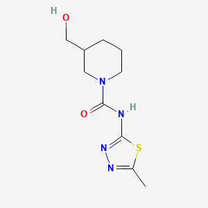 molecular formula C10H16N4O2S B5906300 3-(hydroxymethyl)-N-(5-methyl-1,3,4-thiadiazol-2-yl)piperidine-1-carboxamide 
