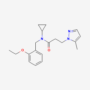 N-cyclopropyl-N-(2-ethoxybenzyl)-3-(5-methyl-1H-pyrazol-1-yl)propanamide