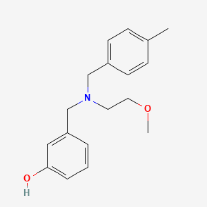 molecular formula C18H23NO2 B5906313 3-{[(2-methoxyethyl)(4-methylbenzyl)amino]methyl}phenol 