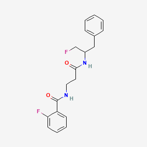 molecular formula C19H20F2N2O2 B5906321 N-{3-[(1-benzyl-2-fluoroethyl)amino]-3-oxopropyl}-2-fluorobenzamide 
