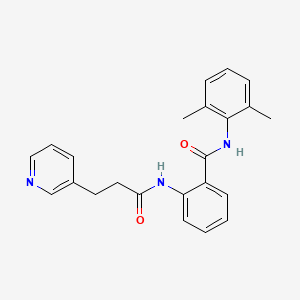 molecular formula C23H23N3O2 B5906345 N-(2,6-dimethylphenyl)-2-[(3-pyridin-3-ylpropanoyl)amino]benzamide 