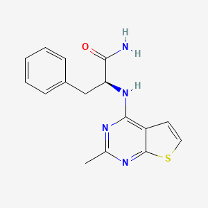 molecular formula C16H16N4OS B5906347 (2S)-2-[(2-methylthieno[2,3-d]pyrimidin-4-yl)amino]-3-phenylpropanamide 