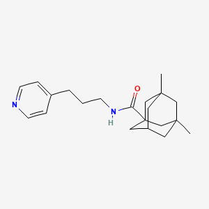 molecular formula C21H30N2O B5906353 3,5-dimethyl-N-(3-pyridin-4-ylpropyl)adamantane-1-carboxamide 