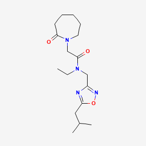 N-ethyl-N-[(5-isobutyl-1,2,4-oxadiazol-3-yl)methyl]-2-(2-oxoazepan-1-yl)acetamide