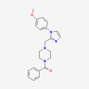 molecular formula C22H24N4O2 B5906407 1-benzoyl-4-{[1-(4-methoxyphenyl)-1H-imidazol-2-yl]methyl}piperazine 