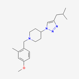 molecular formula C20H30N4O B5906420 4-(4-isobutyl-1H-1,2,3-triazol-1-yl)-1-(4-methoxy-2-methylbenzyl)piperidine 