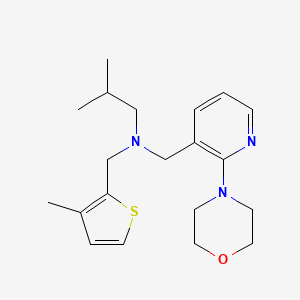 2-methyl-N-[(3-methyl-2-thienyl)methyl]-N-[(2-morpholin-4-ylpyridin-3-yl)methyl]propan-1-amine