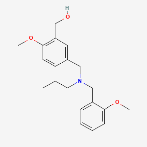 molecular formula C20H27NO3 B5906436 (2-methoxy-5-{[(2-methoxybenzyl)(propyl)amino]methyl}phenyl)methanol 