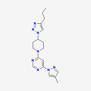 4-(4-methyl-1H-pyrazol-1-yl)-6-[4-(4-propyl-1H-1,2,3-triazol-1-yl)piperidin-1-yl]pyrimidine