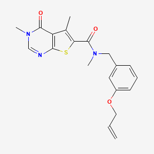 N-[3-(allyloxy)benzyl]-N,3,5-trimethyl-4-oxo-3,4-dihydrothieno[2,3-d]pyrimidine-6-carboxamide