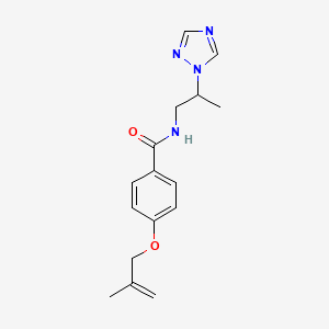 molecular formula C16H20N4O2 B5906470 4-[(2-methylprop-2-en-1-yl)oxy]-N-[2-(1H-1,2,4-triazol-1-yl)propyl]benzamide 