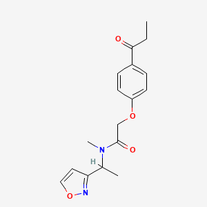 N-(1-isoxazol-3-ylethyl)-N-methyl-2-(4-propionylphenoxy)acetamide