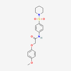 2-(4-methoxyphenoxy)-N-[4-(1-piperidinylsulfonyl)phenyl]acetamide
