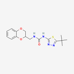 molecular formula C16H20N4O3S B5906522 N-(5-tert-butyl-1,3,4-thiadiazol-2-yl)-N'-(2,3-dihydro-1,4-benzodioxin-2-ylmethyl)urea 