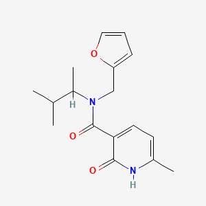 N-(1,2-dimethylpropyl)-N-(2-furylmethyl)-6-methyl-2-oxo-1,2-dihydropyridine-3-carboxamide