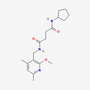 molecular formula C18H27N3O3 B5906562 N-cyclopentyl-N'-[(2-methoxy-4,6-dimethylpyridin-3-yl)methyl]succinamide 