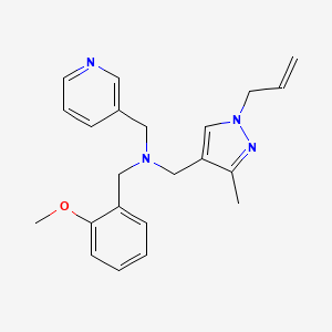 molecular formula C22H26N4O B5906571 1-(1-allyl-3-methyl-1H-pyrazol-4-yl)-N-(2-methoxybenzyl)-N-(pyridin-3-ylmethyl)methanamine 