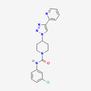 N-(3-chlorophenyl)-4-(4-pyridin-2-yl-1H-1,2,3-triazol-1-yl)piperidine-1-carboxamide