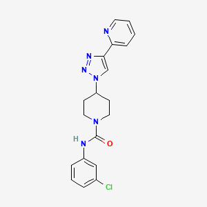 molecular formula C19H19ClN6O B5906579 N-(3-chlorophenyl)-4-(4-pyridin-2-yl-1H-1,2,3-triazol-1-yl)piperidine-1-carboxamide 