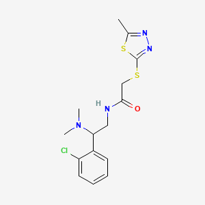 N-[2-(2-chlorophenyl)-2-(dimethylamino)ethyl]-2-[(5-methyl-1,3,4-thiadiazol-2-yl)thio]acetamide
