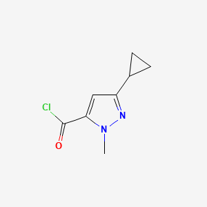 3-Cyclopropyl-1-methyl-1h-pyrazole-5-carbonyl chloride