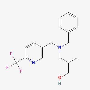 molecular formula C18H21F3N2O B5906590 3-(benzyl{[6-(trifluoromethyl)pyridin-3-yl]methyl}amino)-2-methylpropan-1-ol 