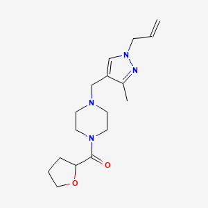 molecular formula C17H26N4O2 B5906603 1-[(1-allyl-3-methyl-1H-pyrazol-4-yl)methyl]-4-(tetrahydrofuran-2-ylcarbonyl)piperazine 