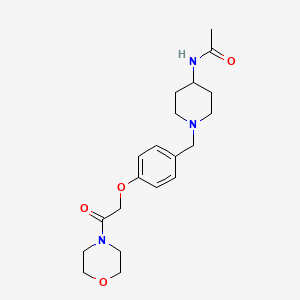 molecular formula C20H29N3O4 B5906605 N-{1-[4-(2-morpholin-4-yl-2-oxoethoxy)benzyl]piperidin-4-yl}acetamide 