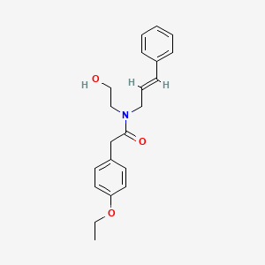 2-(4-ethoxyphenyl)-N-(2-hydroxyethyl)-N-[(2E)-3-phenylprop-2-en-1-yl]acetamide