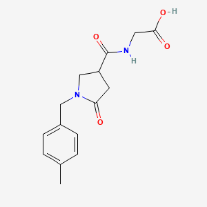 molecular formula C15H18N2O4 B5906614 ({[1-(4-methylbenzyl)-5-oxopyrrolidin-3-yl]carbonyl}amino)acetic acid 