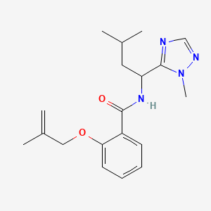 N-[3-methyl-1-(1-methyl-1H-1,2,4-triazol-5-yl)butyl]-2-[(2-methylprop-2-en-1-yl)oxy]benzamide