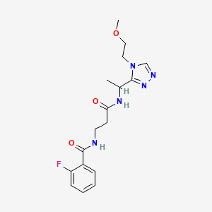 2-fluoro-N-[3-({1-[4-(2-methoxyethyl)-4H-1,2,4-triazol-3-yl]ethyl}amino)-3-oxopropyl]benzamide