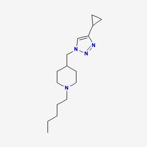 4-[(4-cyclopropyl-1H-1,2,3-triazol-1-yl)methyl]-1-pentylpiperidine