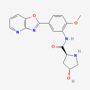 (4R)-4-hydroxy-N-(2-methoxy-5-[1,3]oxazolo[4,5-b]pyridin-2-ylphenyl)-L-prolinamide hydrochloride