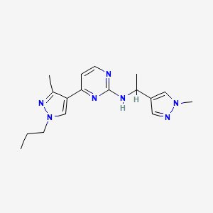 4-(3-methyl-1-propyl-1H-pyrazol-4-yl)-N-[1-(1-methyl-1H-pyrazol-4-yl)ethyl]pyrimidin-2-amine